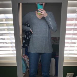 Grey vneck sweater